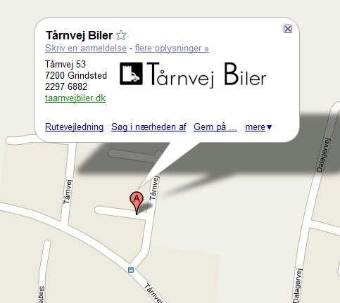 Find vej til Trnvej Biler i Grindsted ved hjlp af Google Maps
